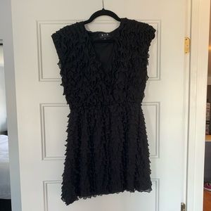 Black ruffle dress